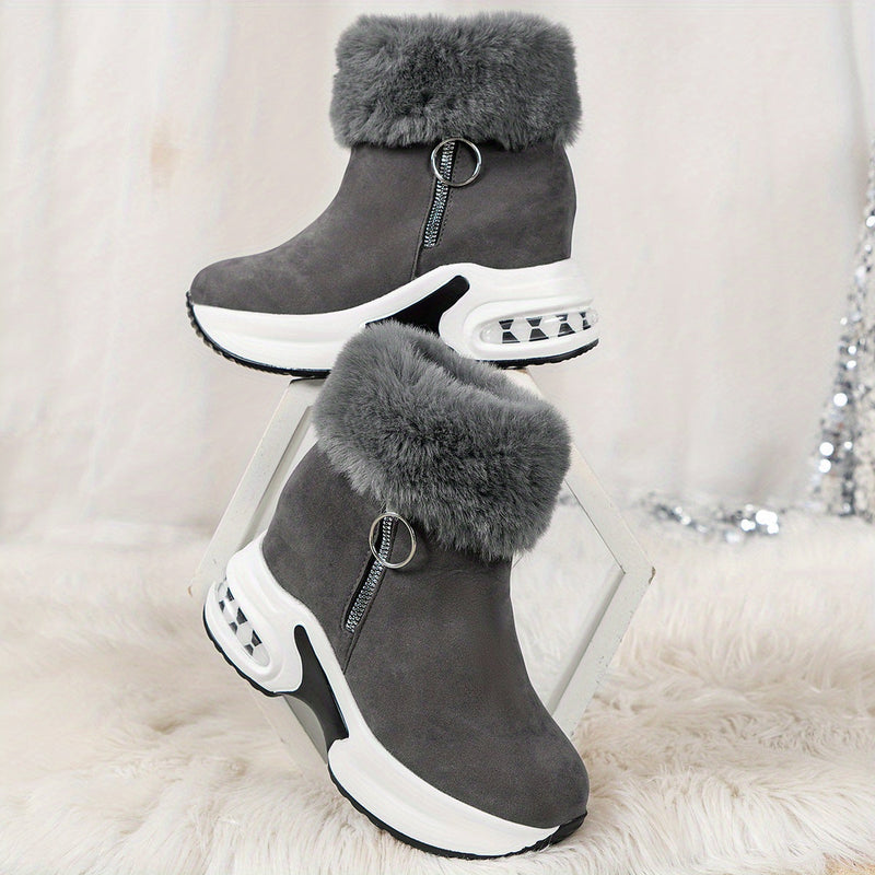 UltraWarm™ - Bequeme Stiefeletten für Frauen mit seitlichem Reißverschluss und Plüschfutter